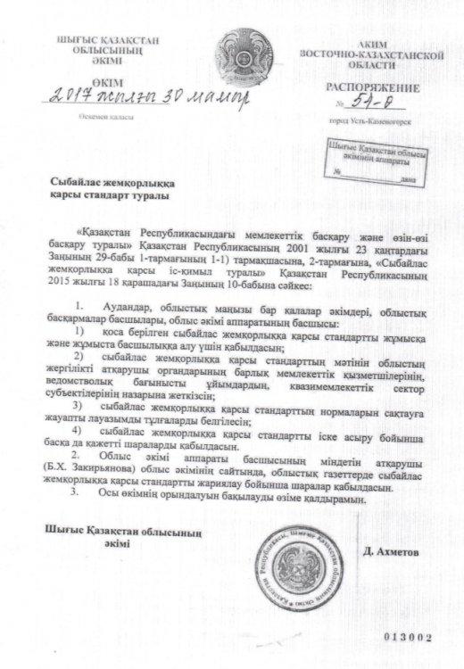 Сыбайлас жемқорлыққа қарсы стандарт